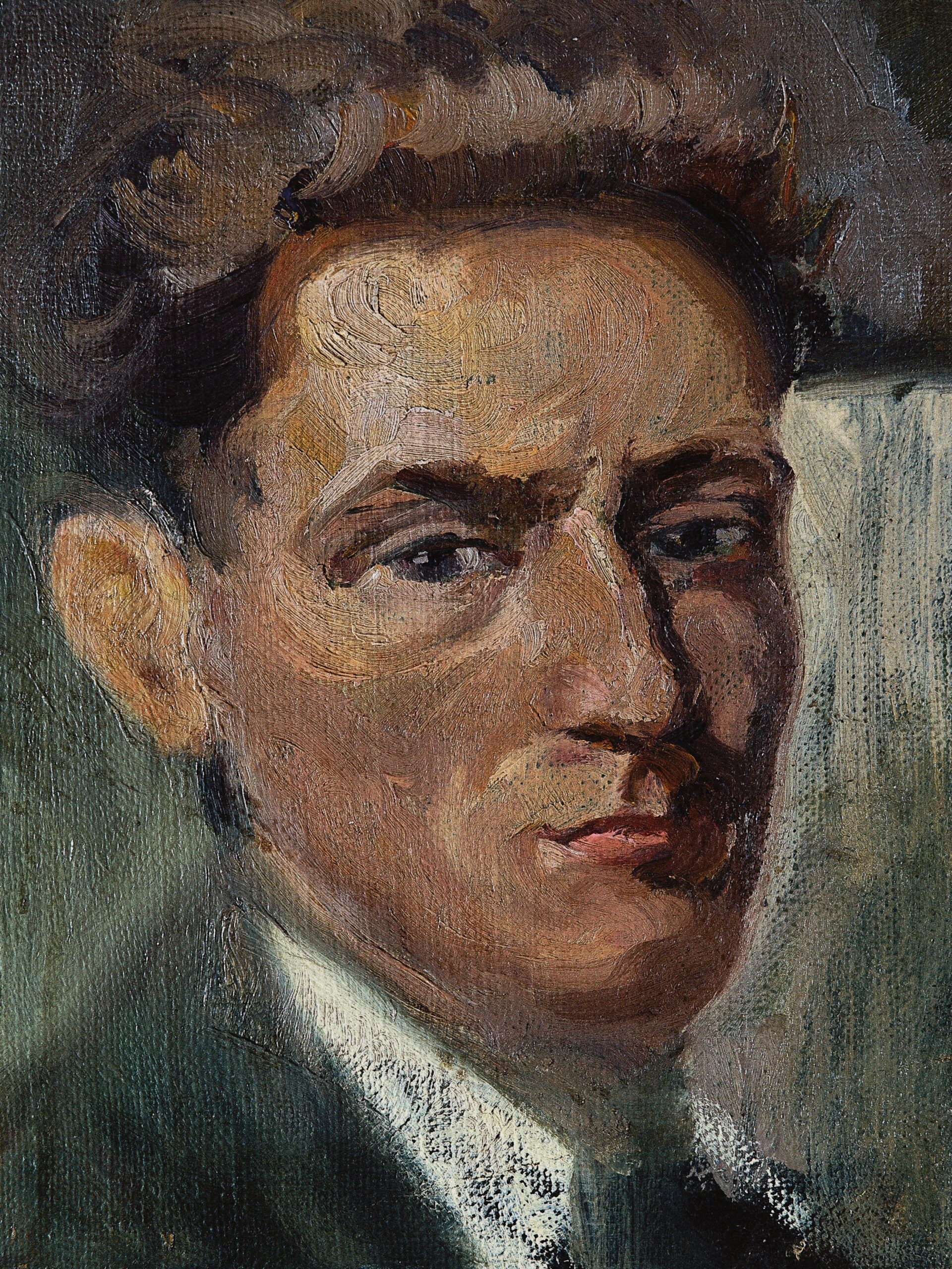 Pintura de José Manaut titulada Autorretrato, 1959. Óleo sobre lienzo.
