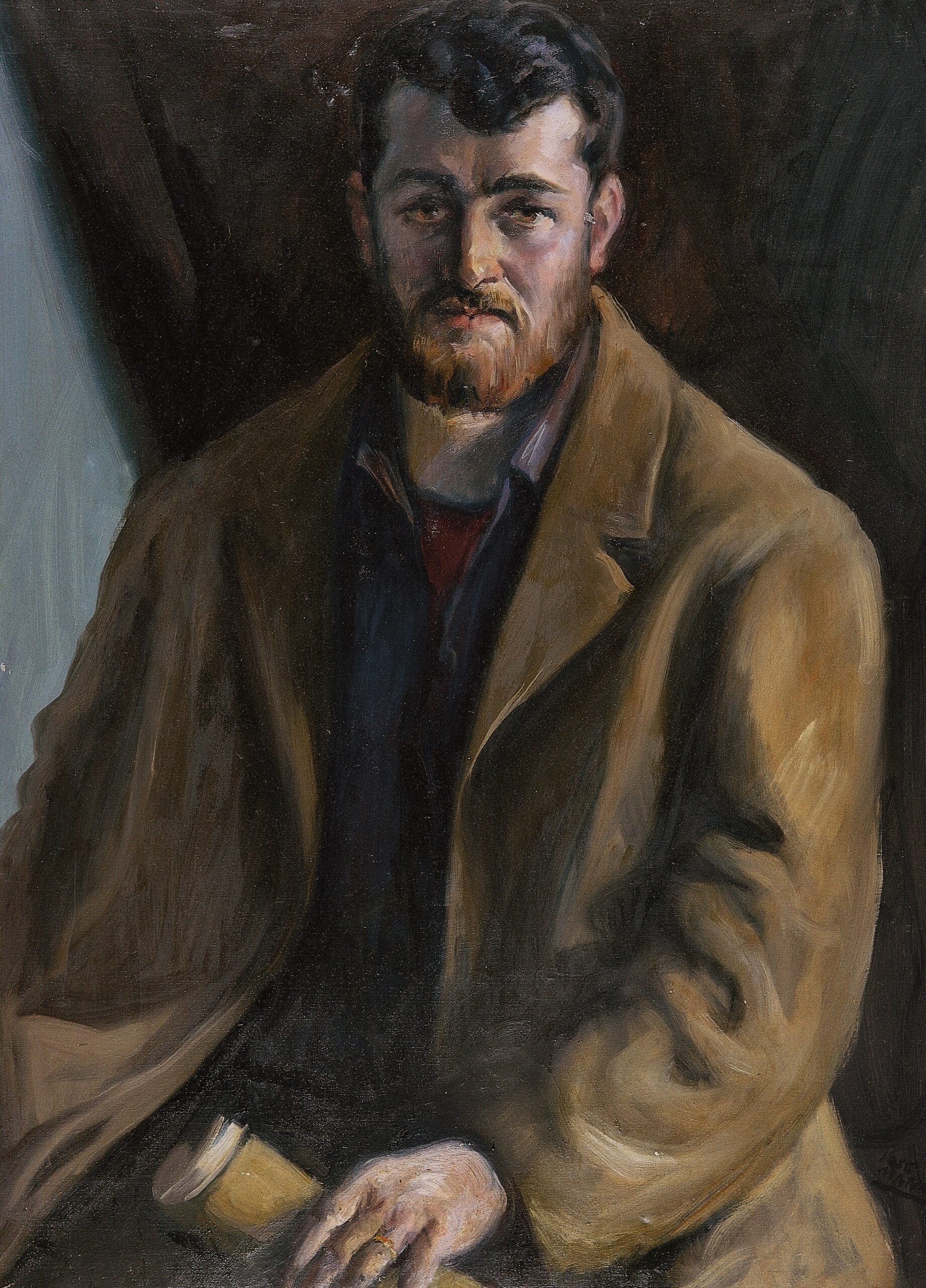 Pintura de José Manaut titulada Retrato de Miguel. Óleo sobre lienzo.