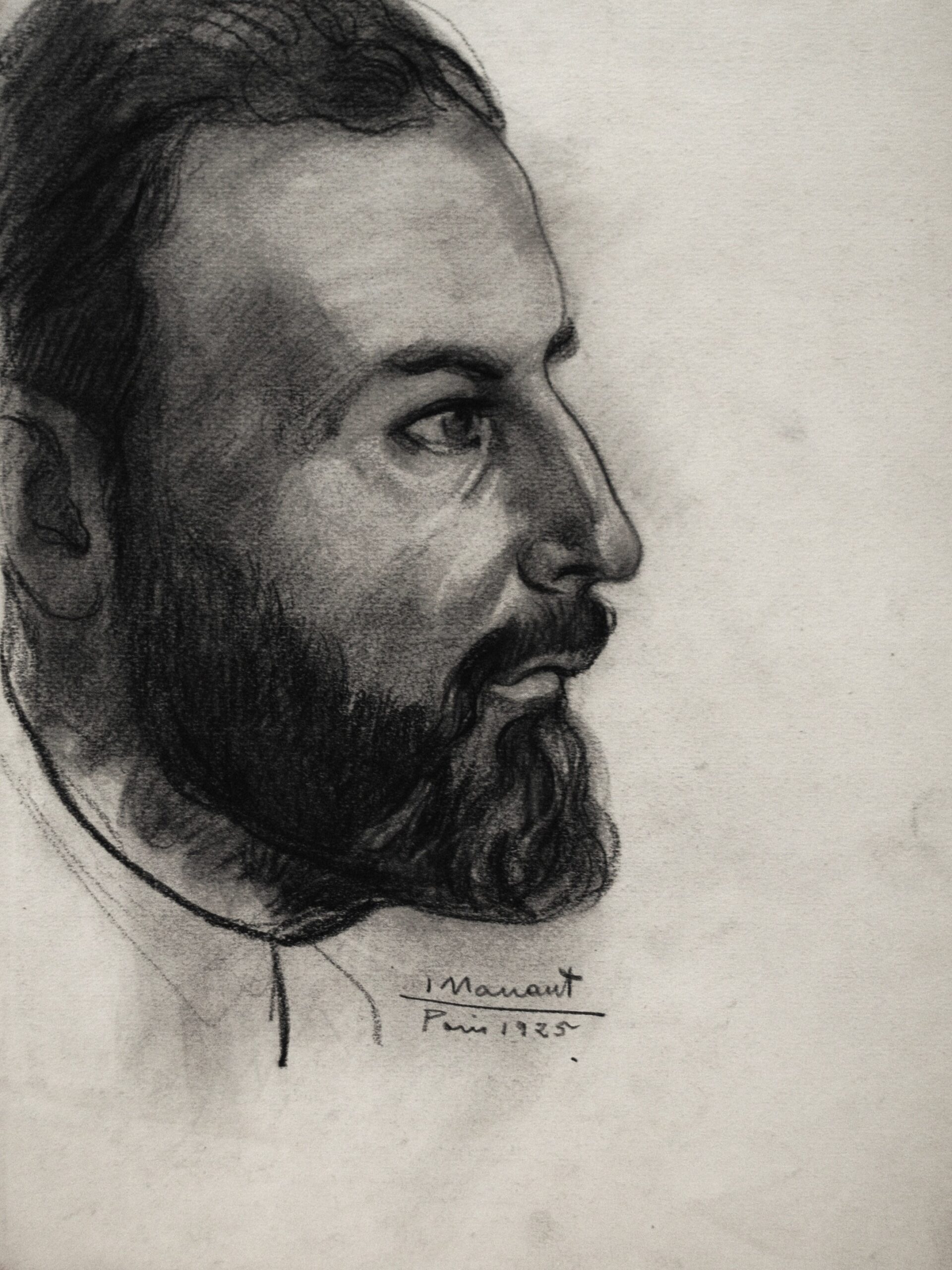 Dibujo de José Manaut sin título, 1925. Carboncillo sobre papel.