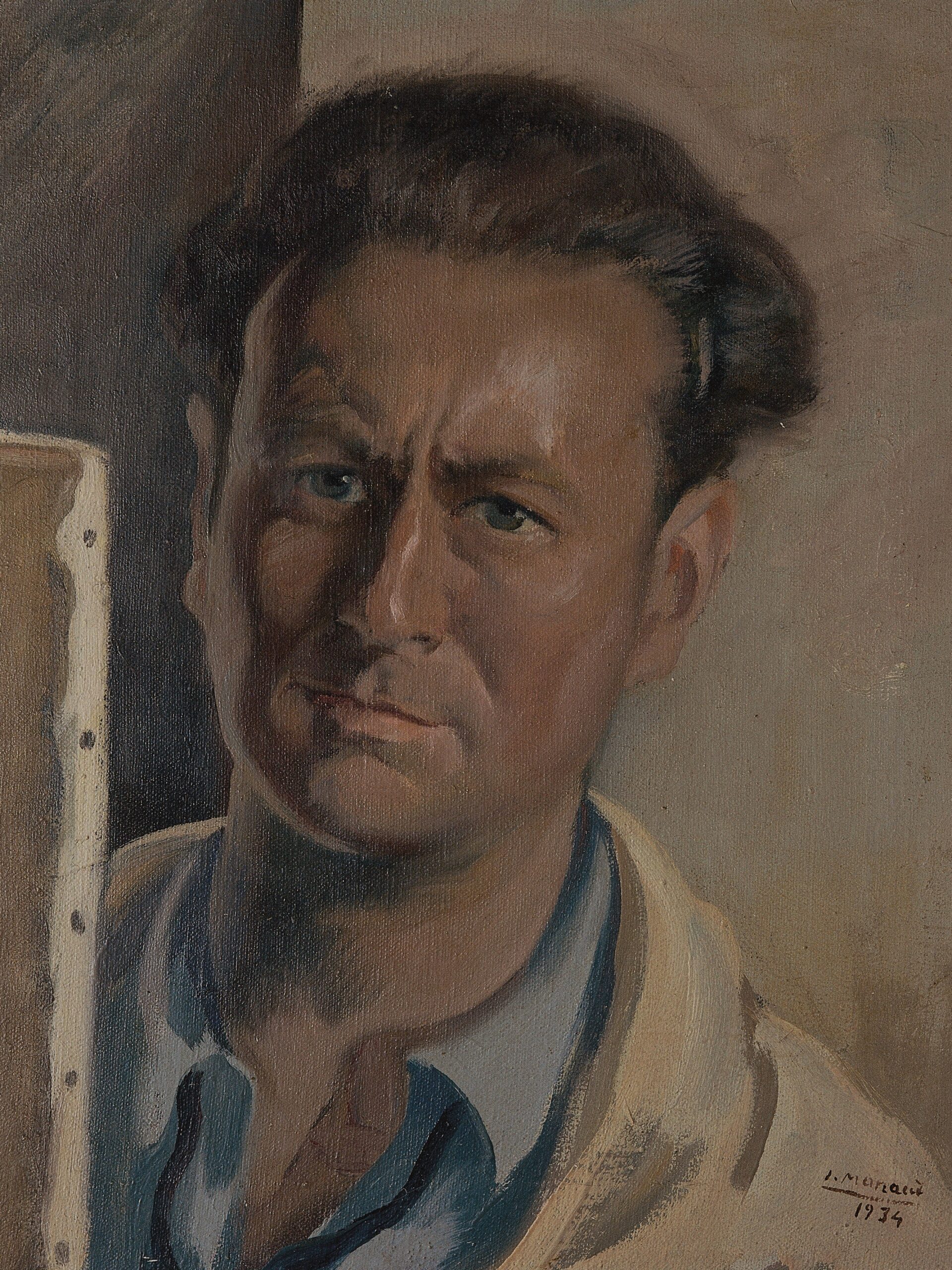 Pintura de José Manaut titulada Autorretrato, 1935. Óleo sobre lienzo.
