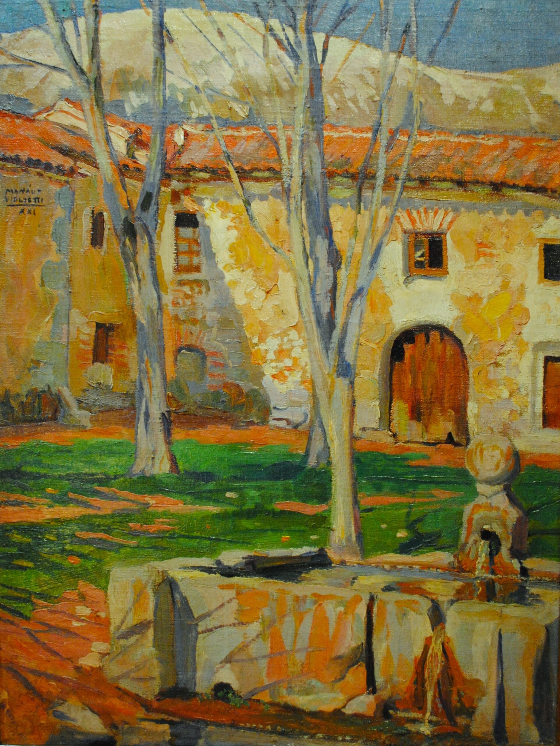 Pintura de José Manaut titulada El Paular, Madrid, 1921. Óleo sobre lienzo.