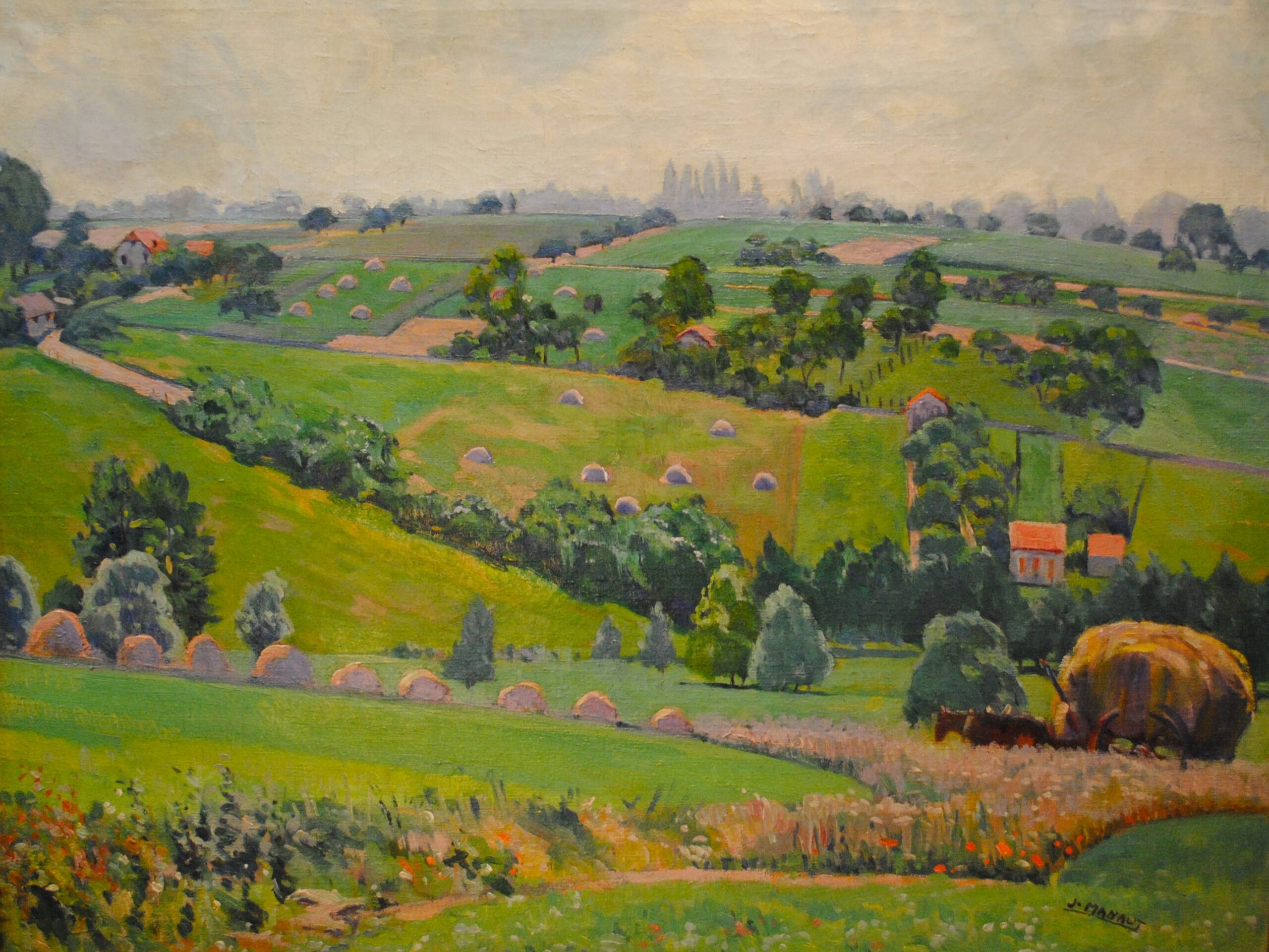 Pintura de José Manaut titulada Paisaje, La Varenne (Francia), 1923. Óleo sobre lienzo.