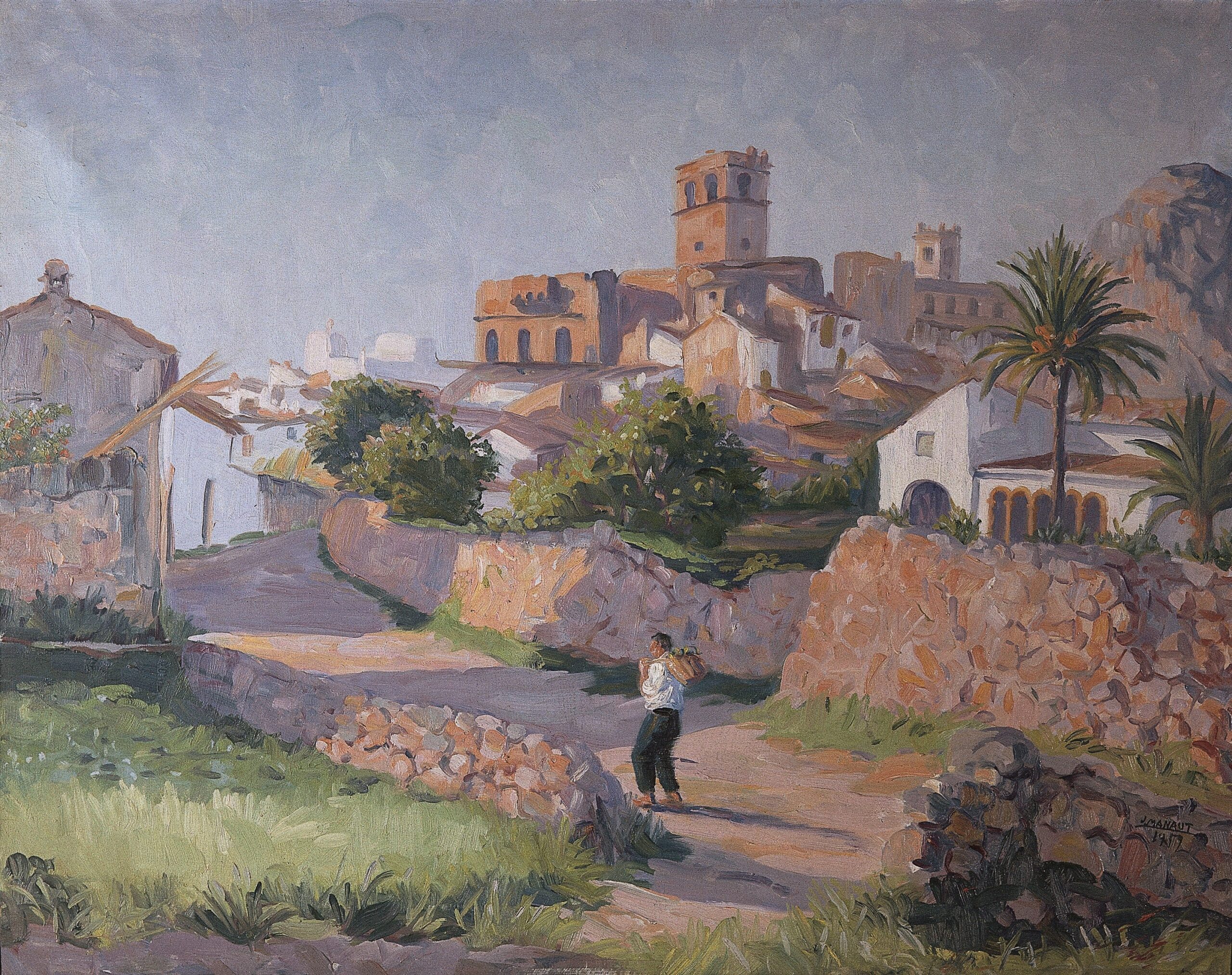 Pintura de José Manaut titulada Camino, Javea, 1959. Óleo sobre lienzo.