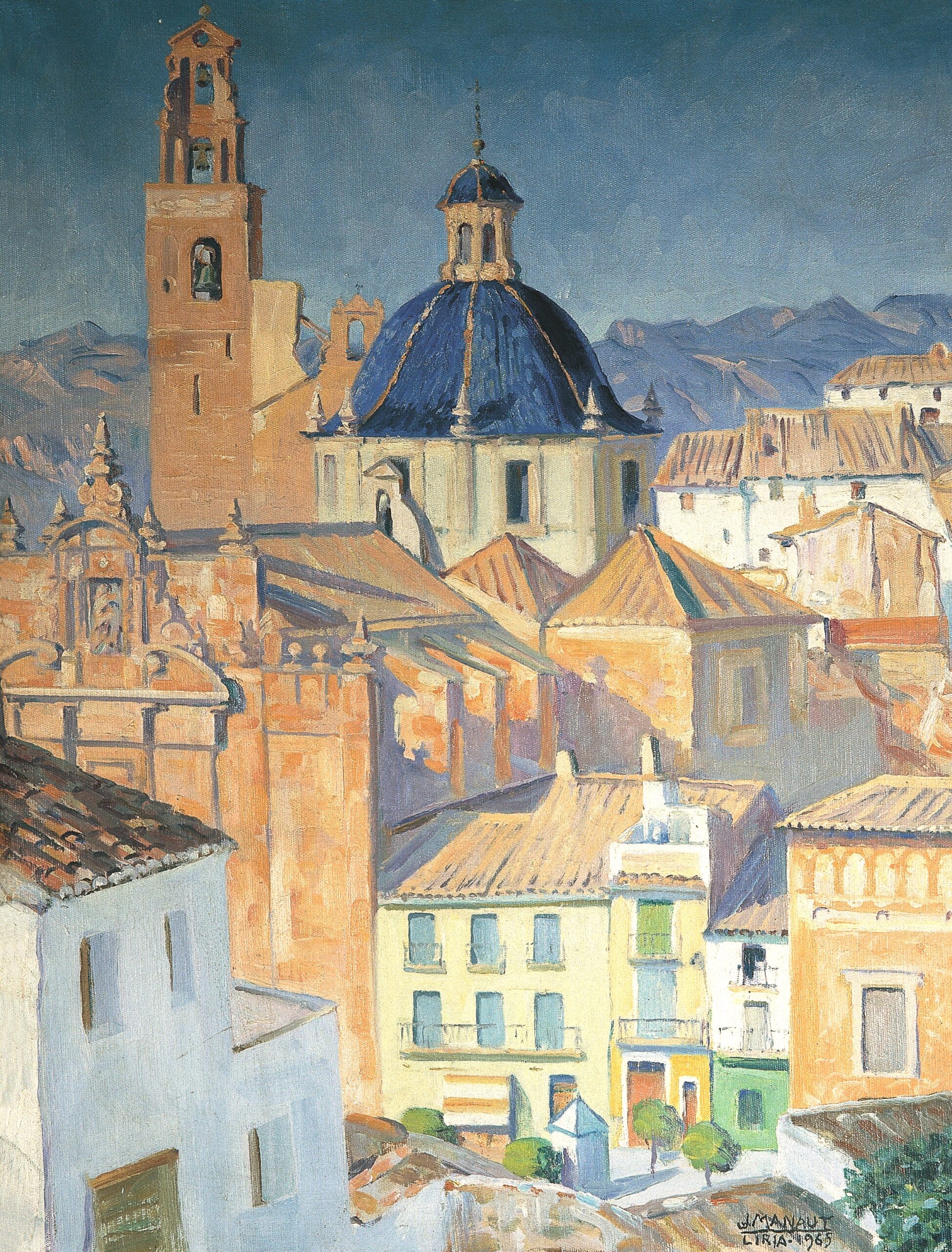 Pintura de José Manaut titulada Llíria, 1965. Óleo sobre lienzo.