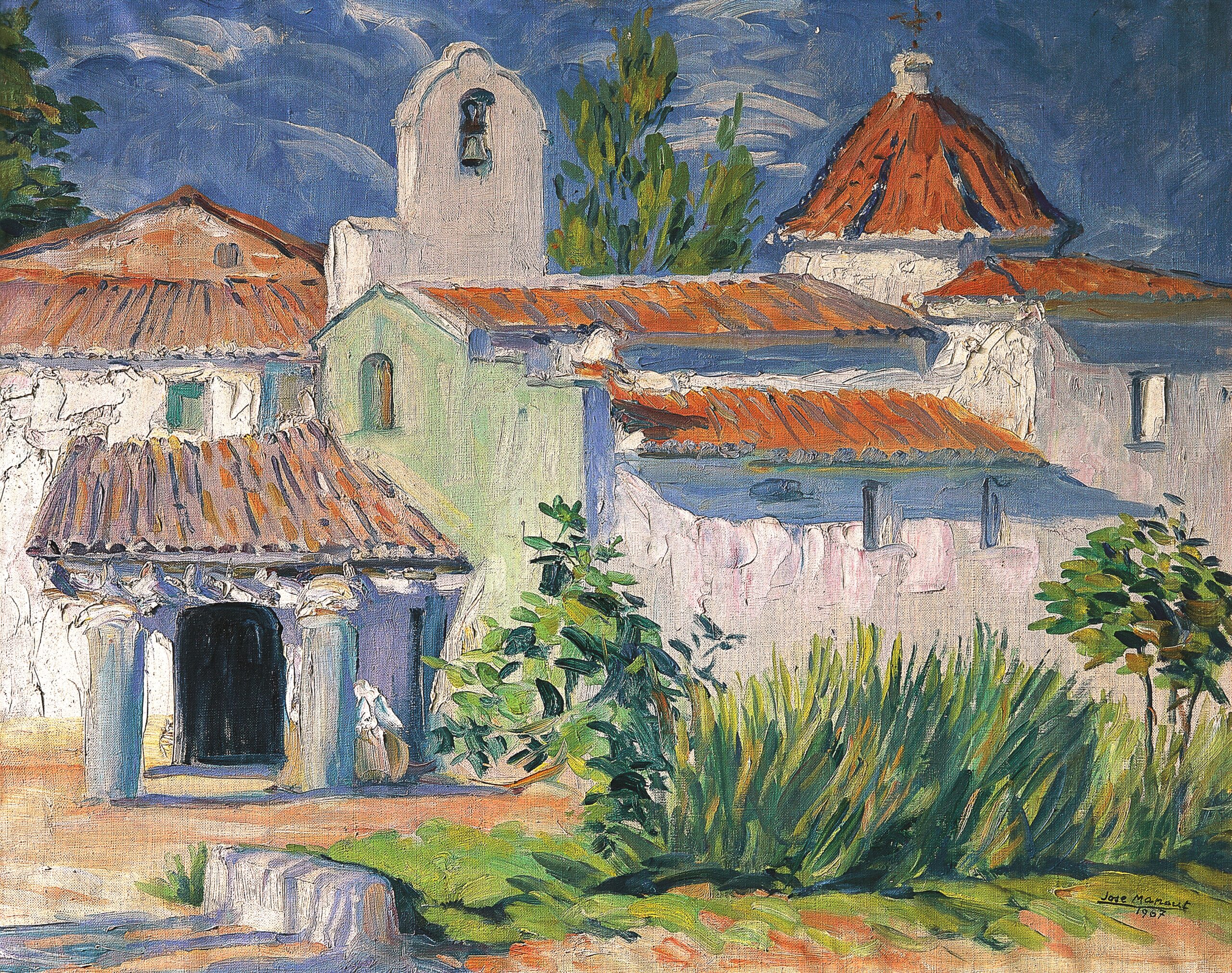 Pintura de José Manaut titulada Ermita, Llíria, 1930. Óleo sobre lienzo.