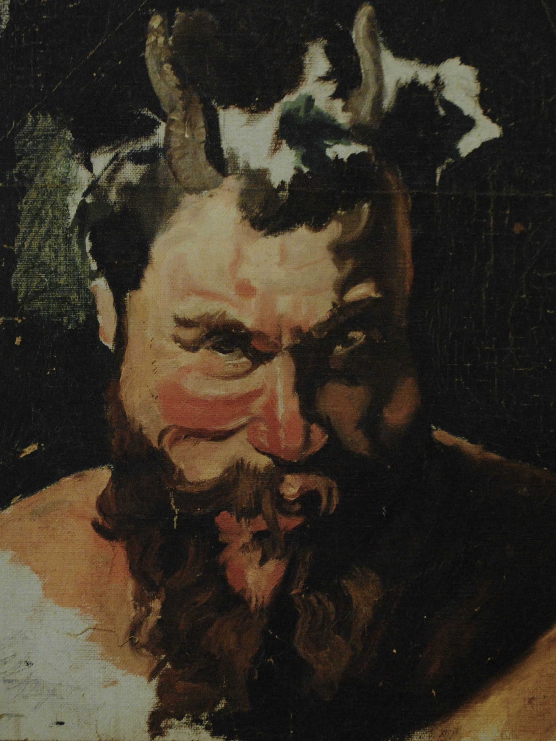 Pintura de José Manaut titulada Mefistófeles. Óleo sobre lienzo.