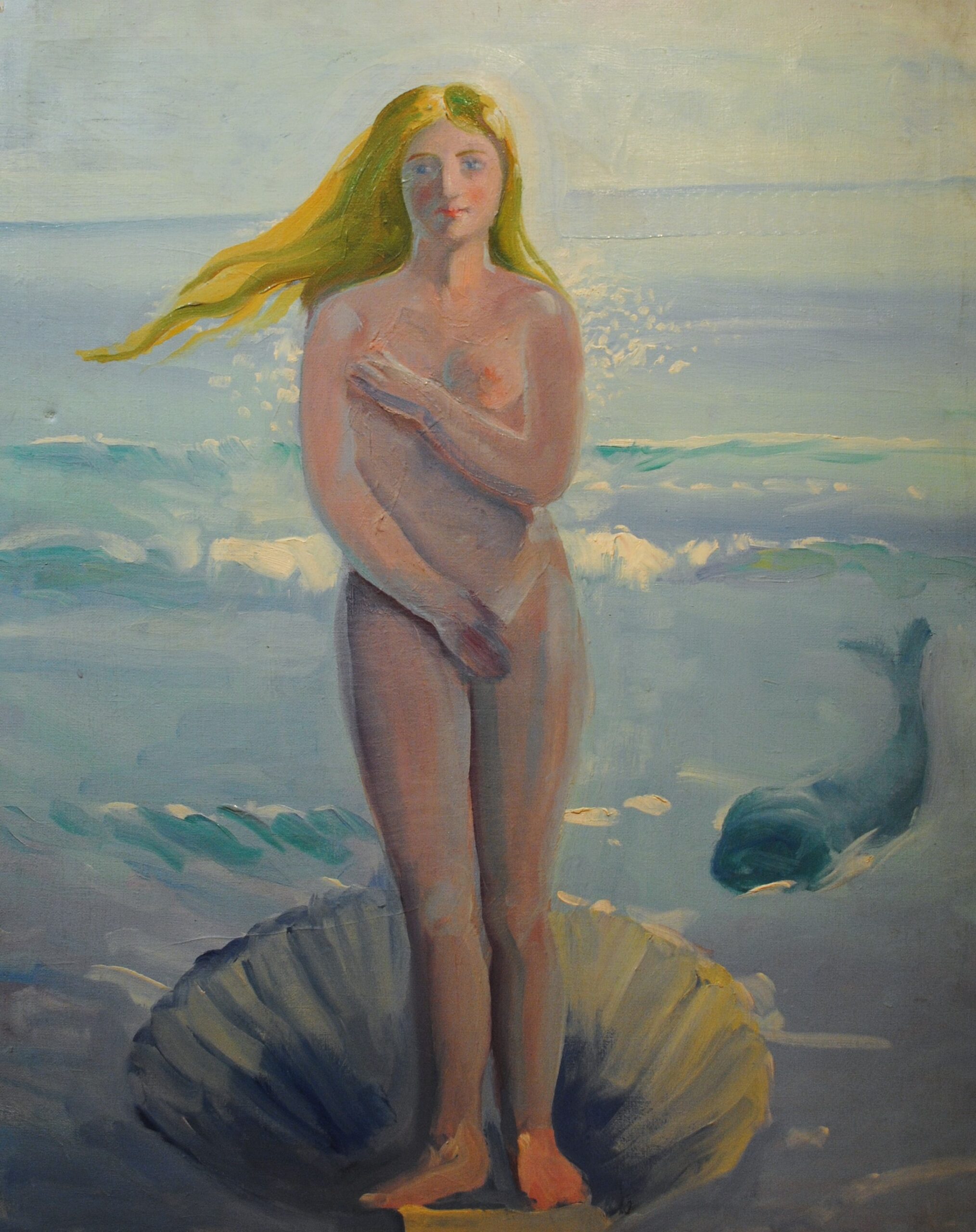 Pintura de José Manaut titulada Nacimiento de Venus. Óleo sobre lienzo.