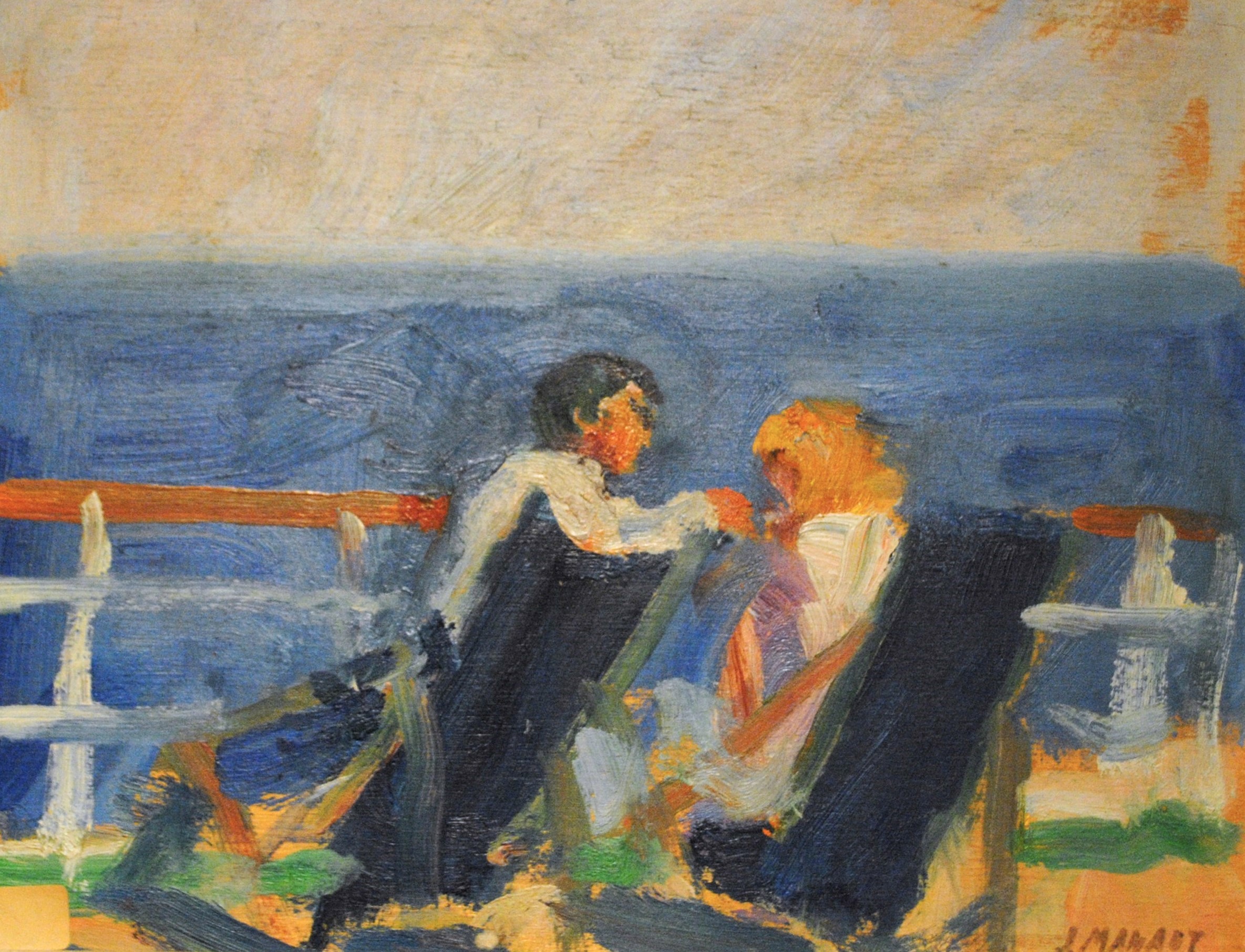Pintura de José Manaut titulada Barco a Mallorca, 1951. Óleo sobre lienzo.