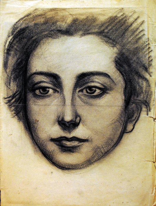 Dibujo de José Manaut titulado Josefina Roca, 1930. Papel/lápiz.