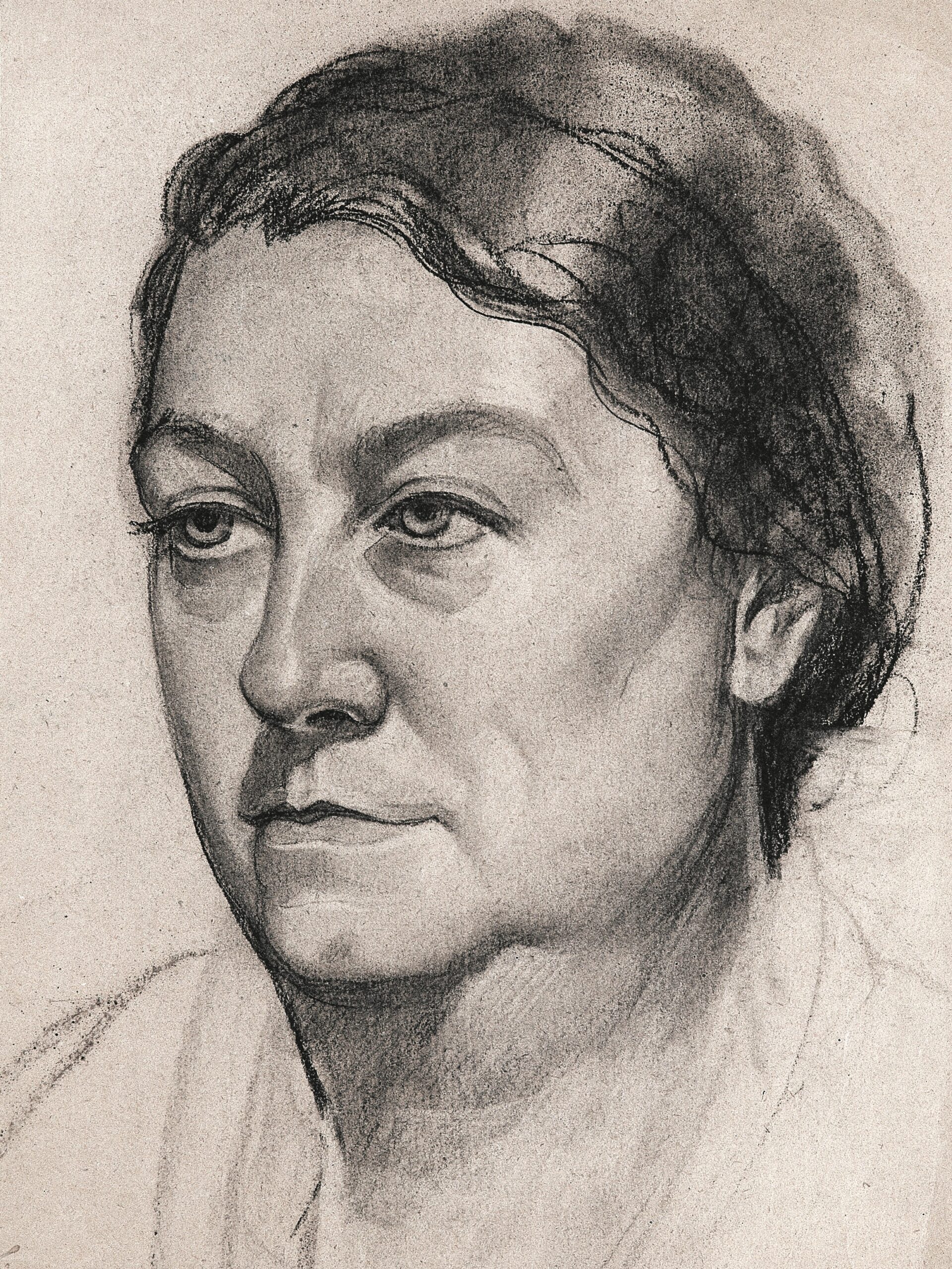Dibujo de José Manaut titulado Carolina Arranz, 1937. Lápiz sobre papel.