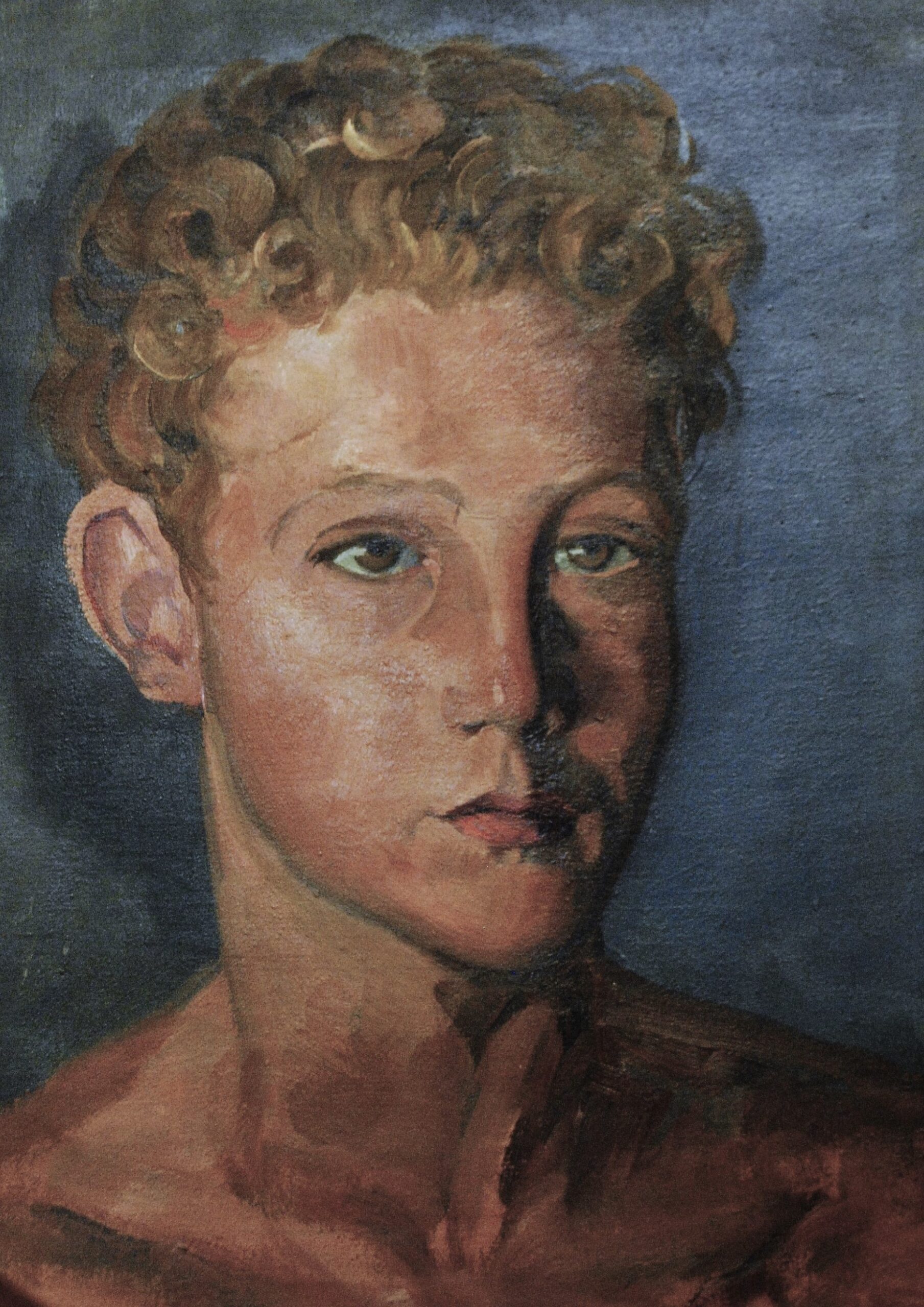 Pintura de José Manaut titulada Ariel jovencito, 1936. Óleo sobre lienzo.